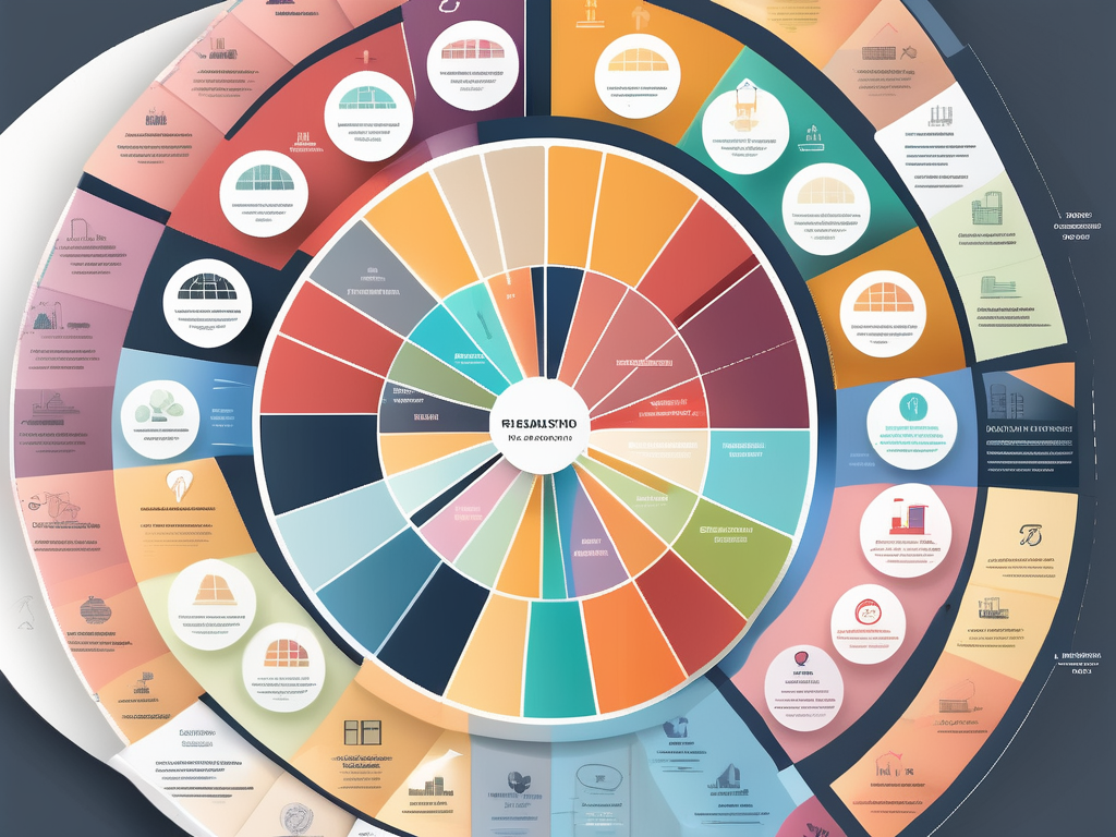 A vibrant pie chart divided into various segments